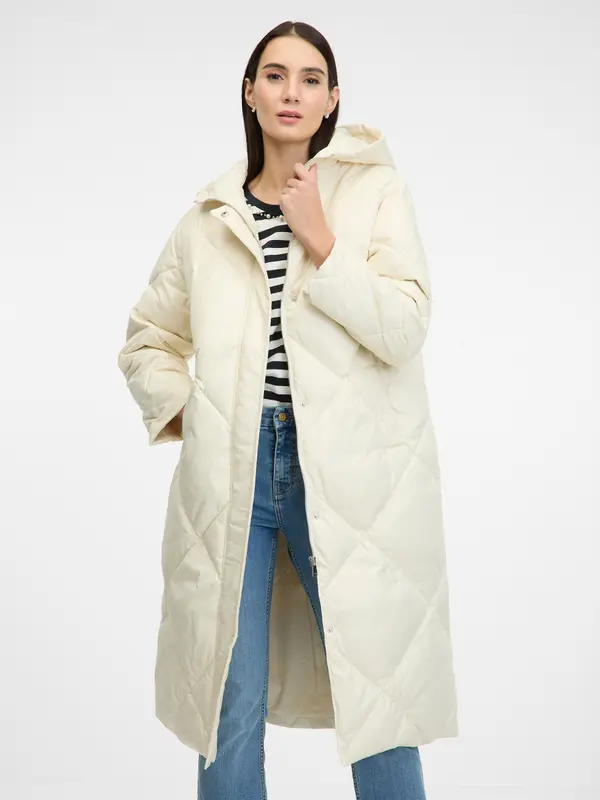 Orsay Cream Women's Quilted Down Coat ORSAY - Women's