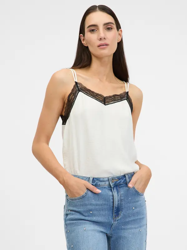 Orsay Cream women's top ORSAY - Women's