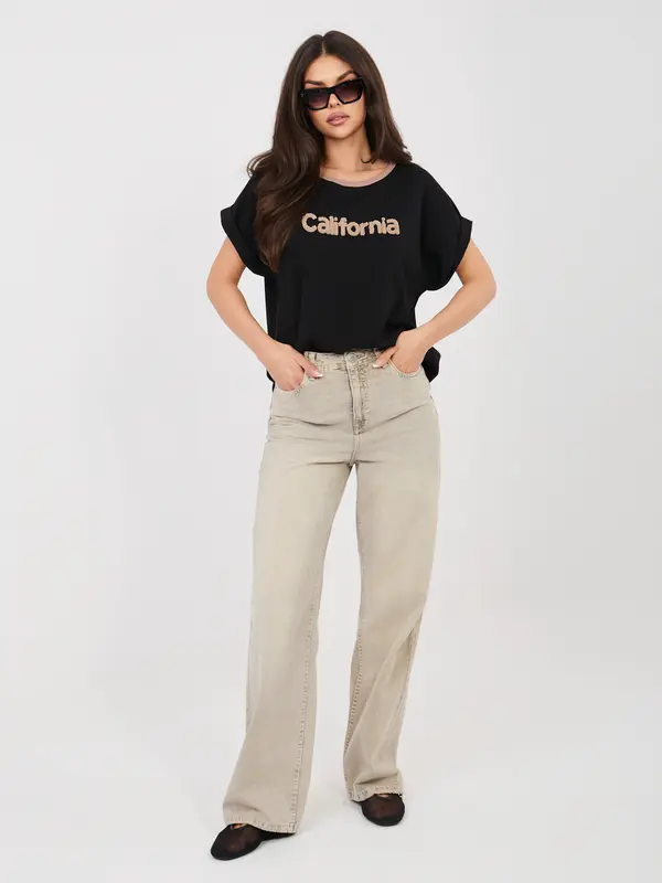 RELEVANCE Crna asimetrična bluza California