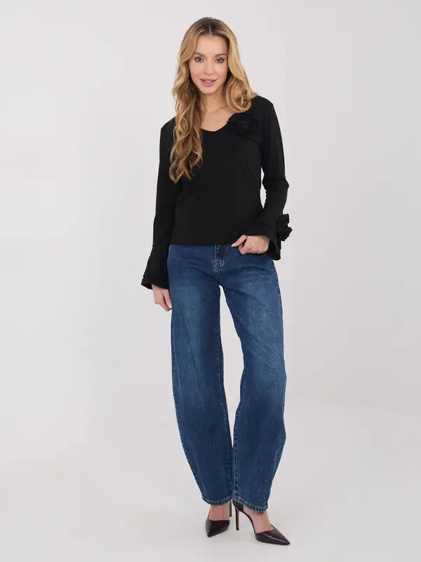 Italy Moda Crna bluza dugih rukava