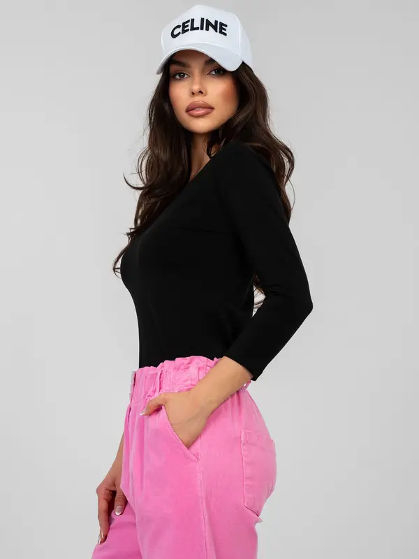 RUE PARIS Crna bluza s izrezom na leđima