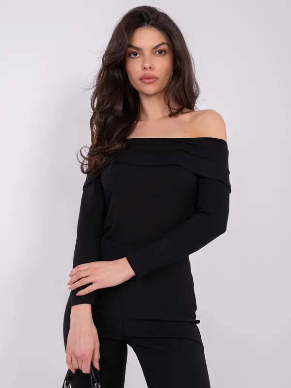 Factory Price Crna bluza s otvorenim ramenima
