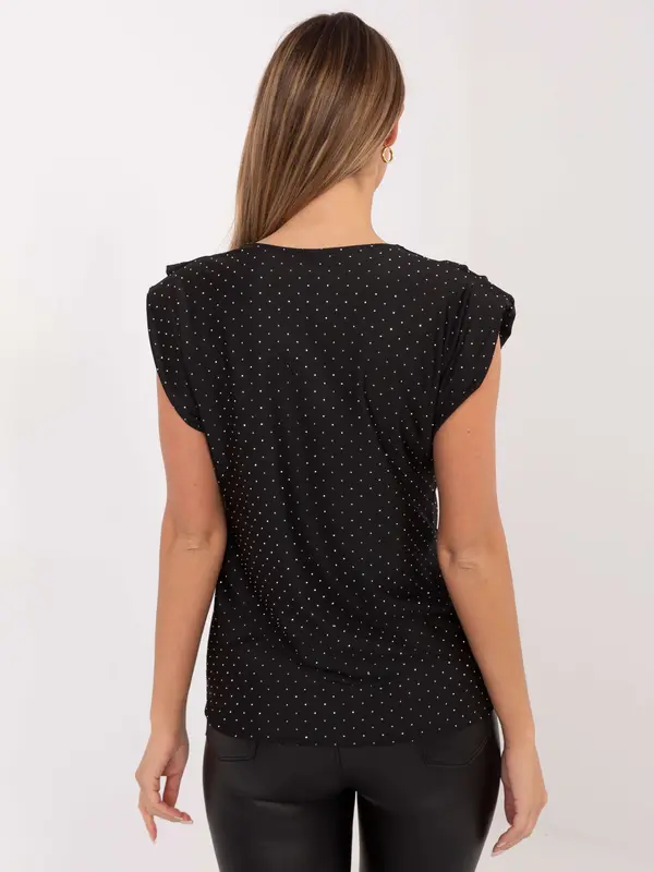 Italy Moda Crna bluza s točkicama