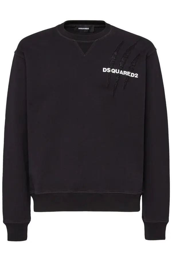 Dsquared2 Crna Dsquared2 majica s kapuljačom