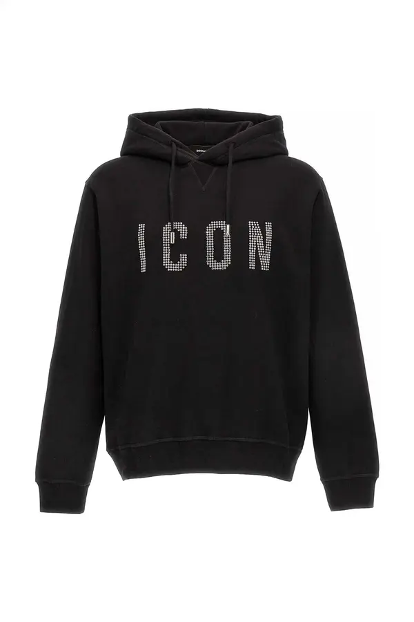 Dsquared Crna ICON majica s kapuljačom