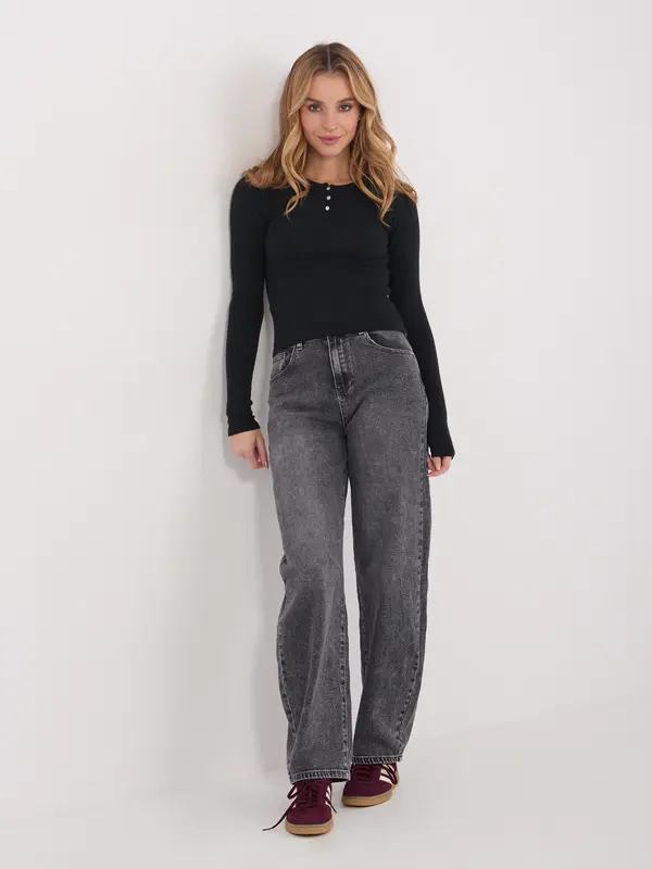 Factory Price Crna jednobojna bluza