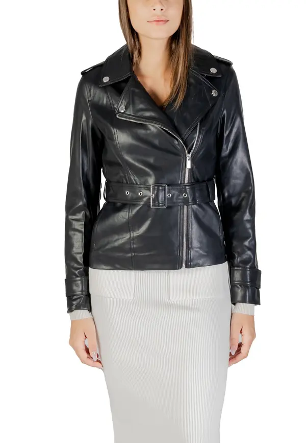 Morgan De Toi Crna kožna jakna Morgan De Toi