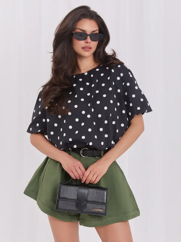 Italy Moda Crna kratka bluza
