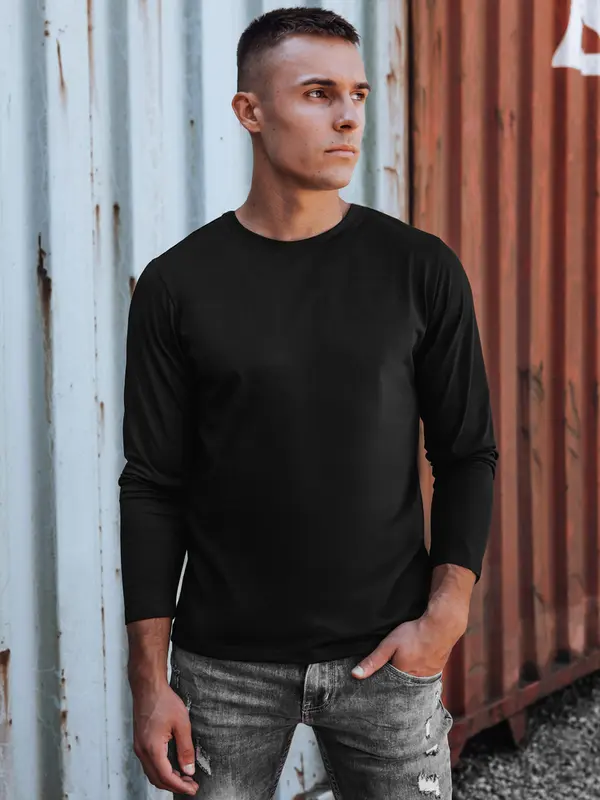 DStreet Crna majica dugih rukava