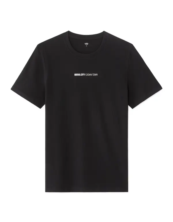 Celio Crna majica kratkih rukava Celio Nescructur