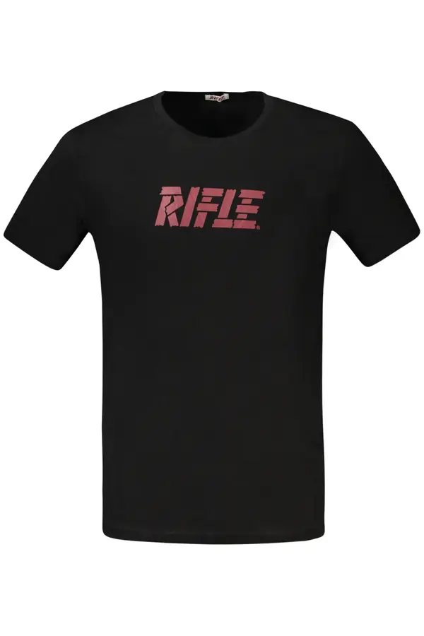 Rifle Crna majica kratkih rukava s natpisom RIFLE
