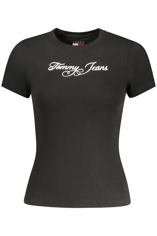 Tommy Hilfiger Jeans Crna majica kratkih rukava Tommy Jeans