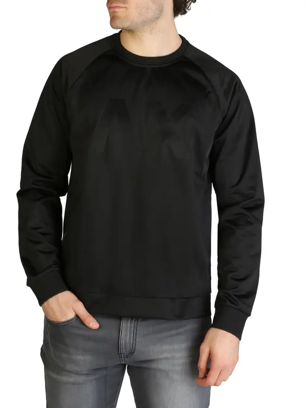 Armani Crna majica s kapuljačom ARMANI EXCHANGE