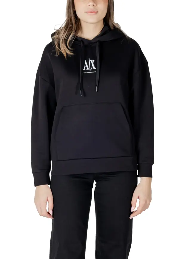 Armani Crna majica s kapuljačom Armani Exchange