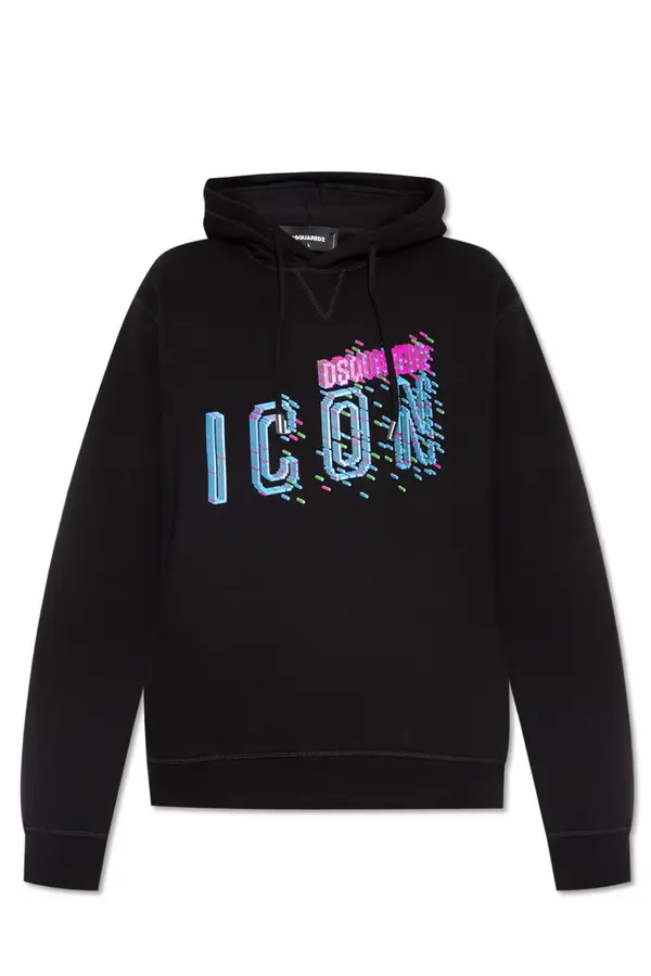 Dsquared Crna majica s kapuljačom Dsquared