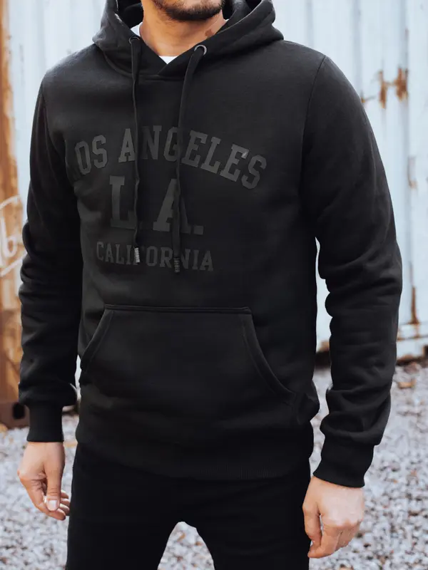 DStreet Crna majica s kapuljačom Los Angeles