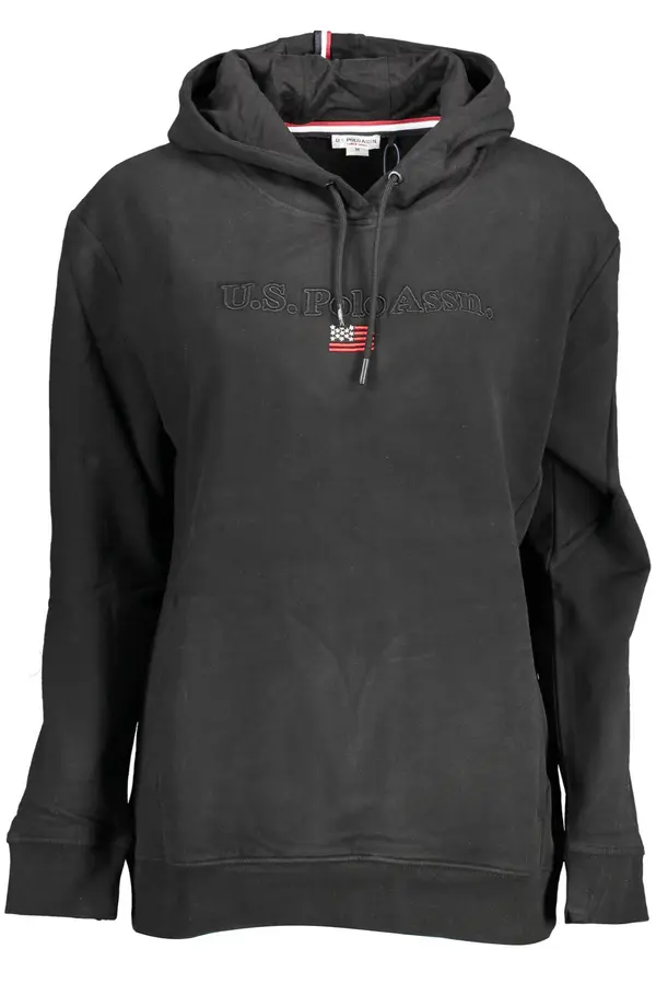U.S. Polo Assn. Crna majica s kapuljačom