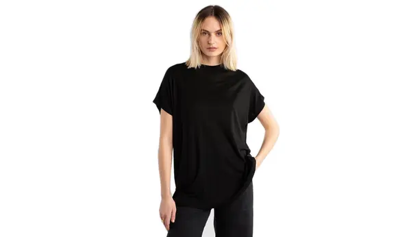 Dedicated Crna majica s natpisom Dedicated Top Flor