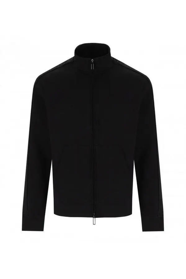 Emporio Armani Crna majica s patentnim zatvaračem Emporio Armani