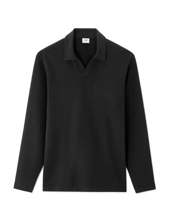 Celio Crna muška majica dugih rukava Celio Medort
