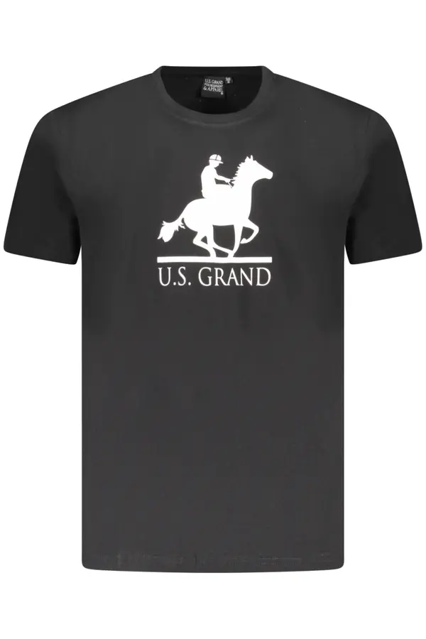 U.S. GRAND Crna muška majica s natpisom US Grand