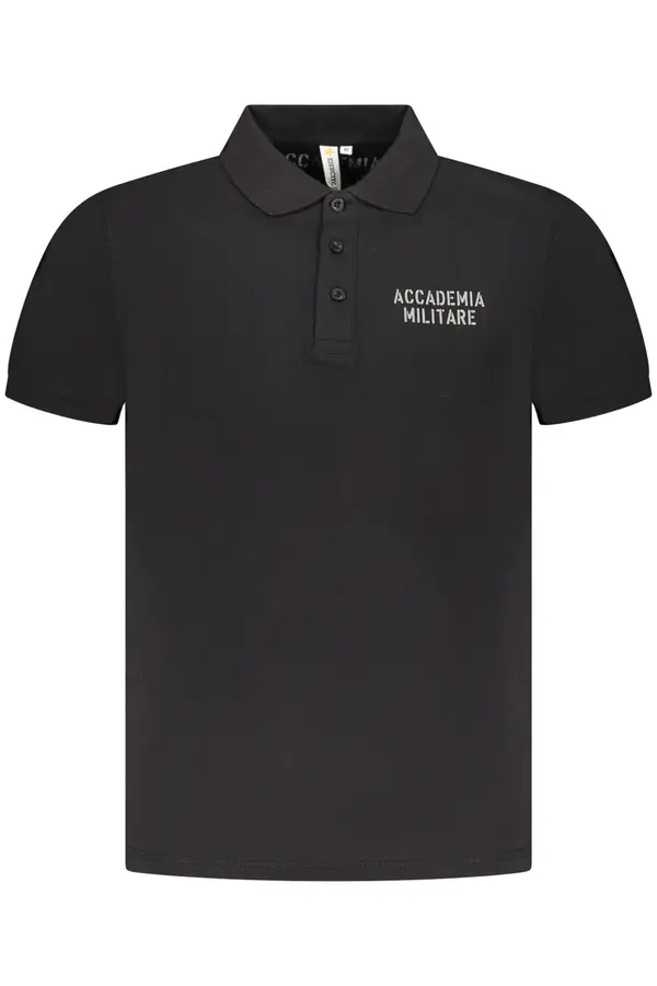 ACCADEMIA MILITARE Crna muška polo majica kratkih rukava