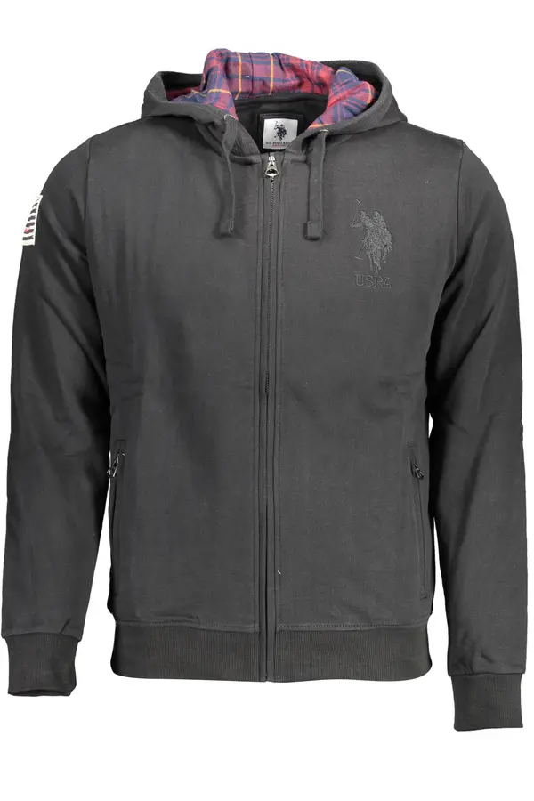 U.S. Polo Assn. Crna muška US Polo majica s kapuljačom