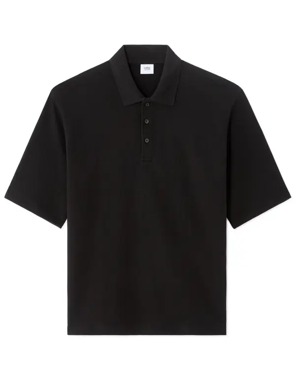 Celio Crna prevelika polo majica Celio