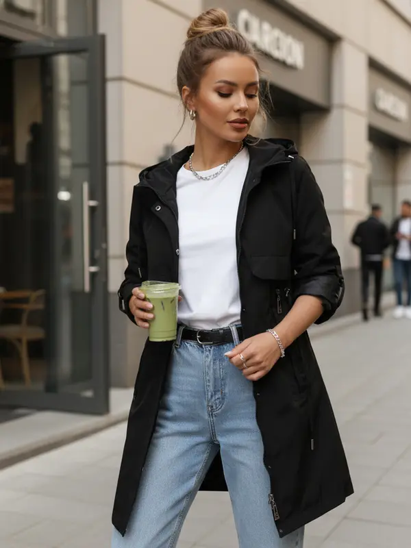 DStreet Crna prijelazna parka