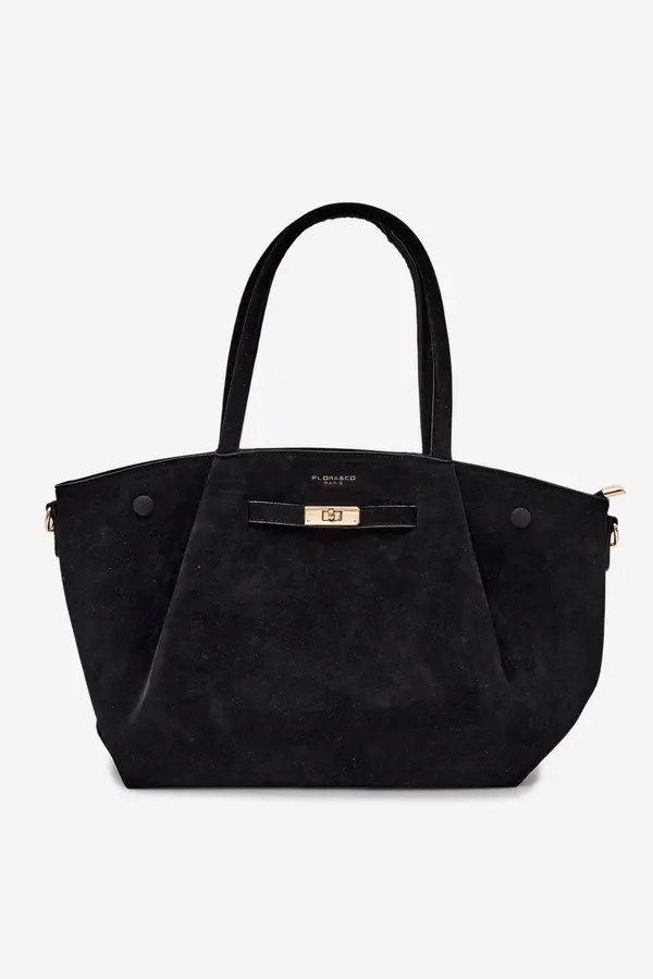 FLORA & CO Crna torbica za kupovinu Flora&amp;Co Nellia