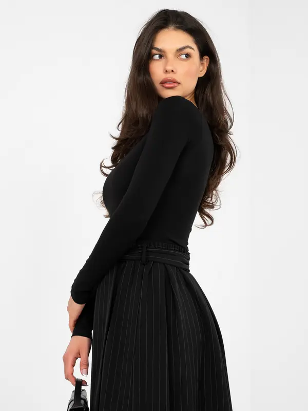 RUE PARIS Crna uska osnovna bluza