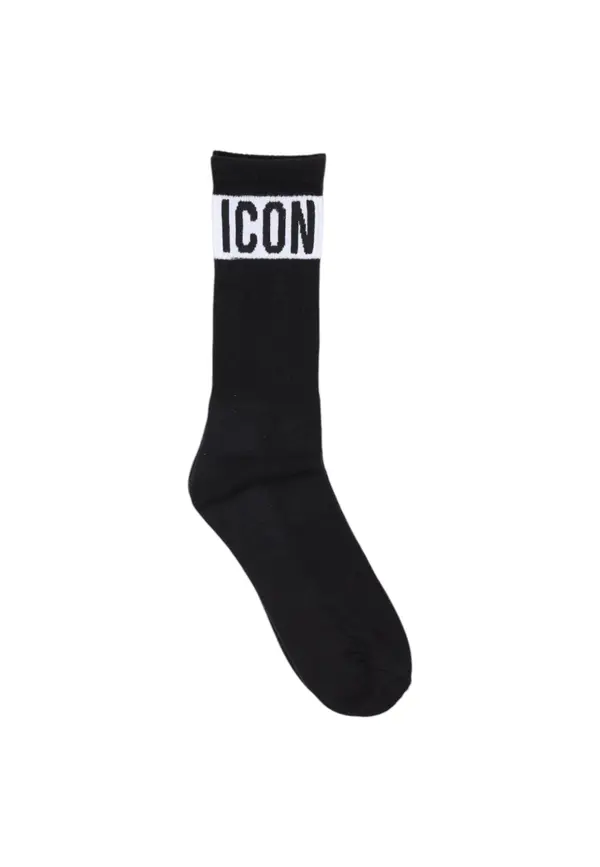 Icon Crne čarape Icon s natpisom