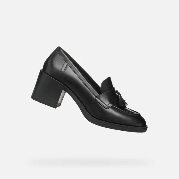 GEOX Crne cipele s visokom petom Geox Serilda 60
