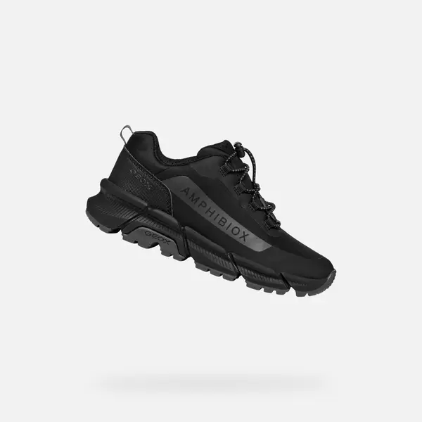 GEOX Crne dječje tenisice Geox Flexyper Plus
