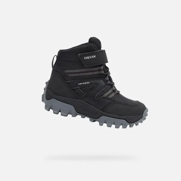 GEOX Crne gležnjače za dječake Geox Himalaya B Abx