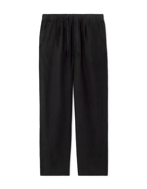 Celio Crne lanene hlače Celio Lolinos
