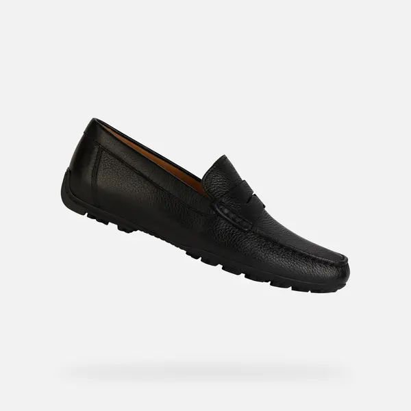 GEOX Crne muške mokasine Geox Kosmopolis + Grip