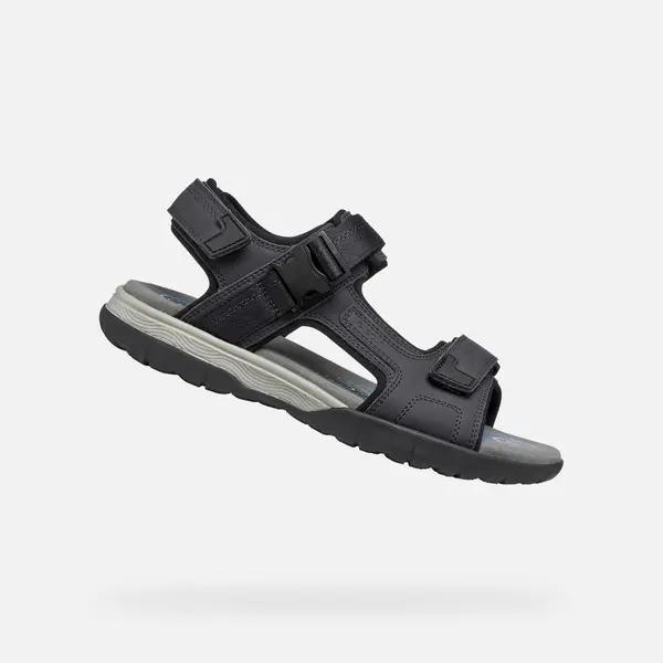 GEOX Crne muške sandale Geox Spherica EC5