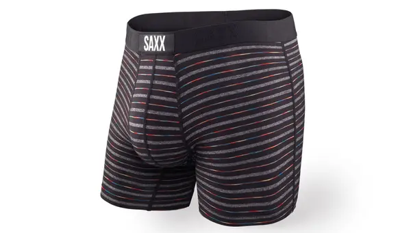 SAXX Crne prugaste bokserice Saxx Vibe