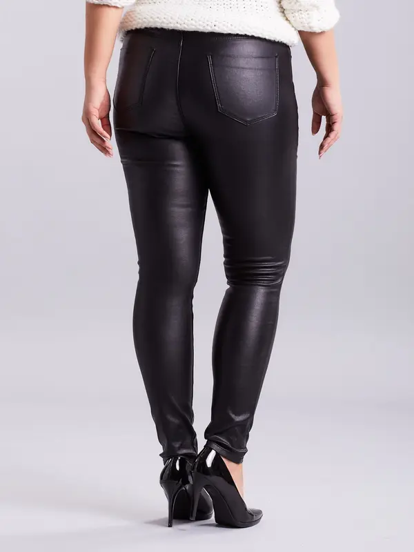 Factory Price Crne voskane hlače PLUS SIZE