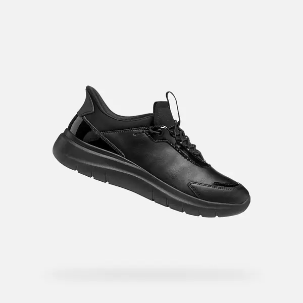 GEOX Crne ženske tenisice Geox Plummery Plus