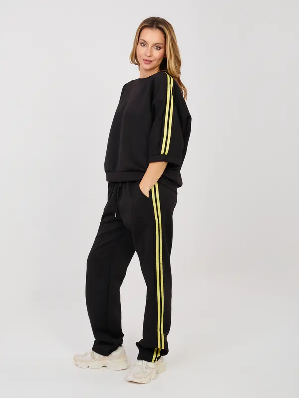 RUE PARIS Crni dvodijelni set