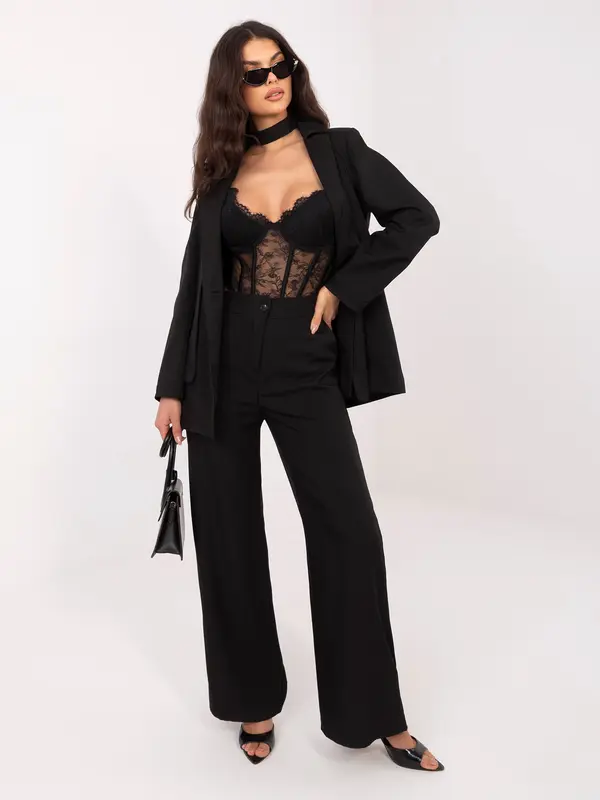 Italy Moda Crni dvodijelni ženski set