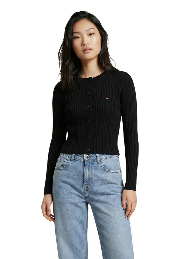 Tommy Hilfiger Jeans Crni kardigan Tommy Hilfiger