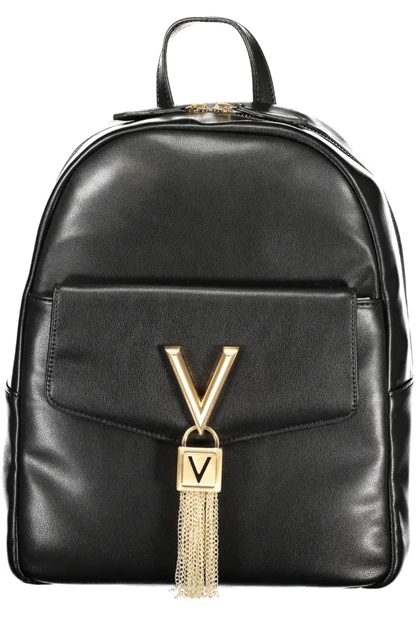 Valentino Bags Crni kožni ruksak s ukrasom