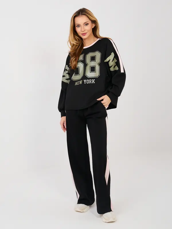 RUE PARIS Crni set s natpisom New York