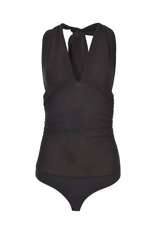 Pinko Crni top s vezicama