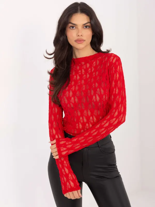 Italy Moda Crvena bluza s uzorkom