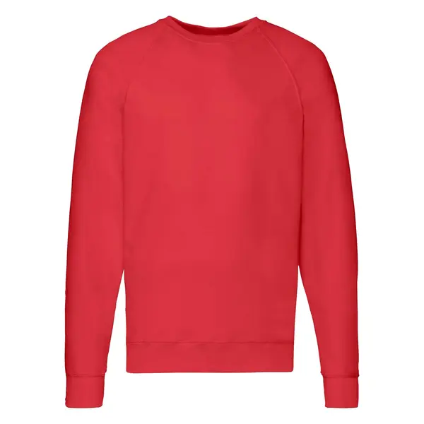 Fruit of the Loom Czerwona bluza męska Lightweight Raglan Sweat Fruit of the Loom