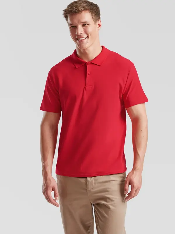 Fruit of the Loom Czerwona koszulka męska polo Original Polo Friut of the Loom